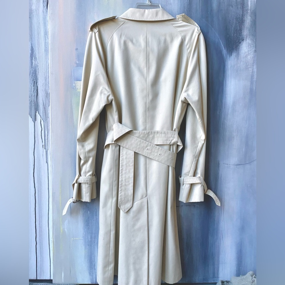 🚫SOLD OUT🚫VTG AQUASCUTUM LONDON Tan Trench Coat Lightweight Classic Design - Picture 7 of 12